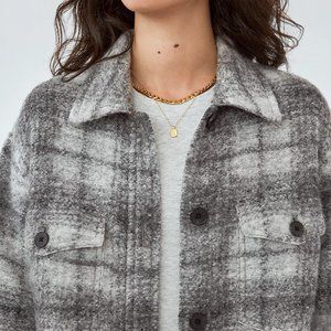 Aritzia Wilfred Free Ganna Jacket - gray plaid